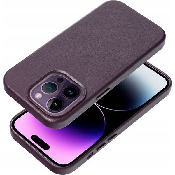 OEM Futerał LEATHER MAG COVER kompatybilny z MagSafe do IPHONE 16 Plus ciemny fioletowy 14243396 5903396310454