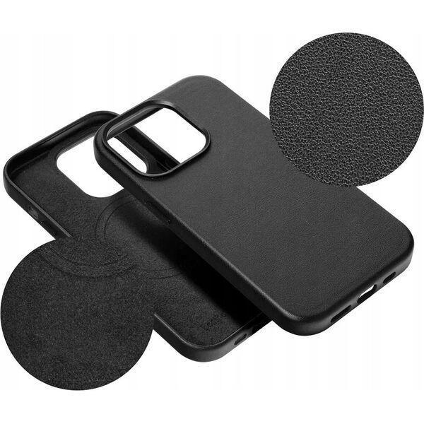 OEM Futerał LEATHER MAG COVER kompatybilny z MagSafe do IPHONE 16 Plus czarny 14243397 5903396310348