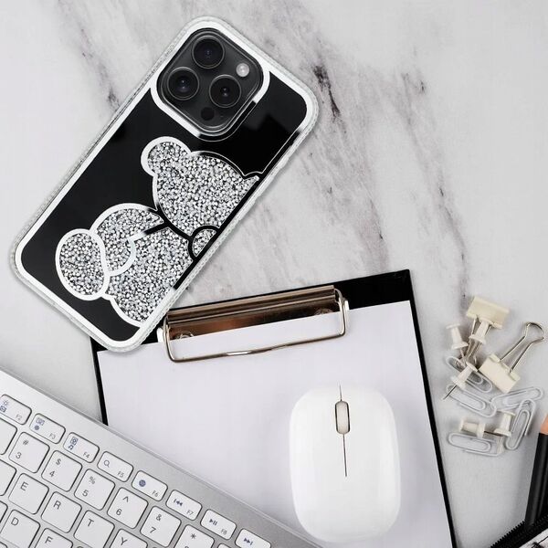 OEM Futerał TEDDY BEAR do IPHONE 14 srebrny 14243416 5903396295553