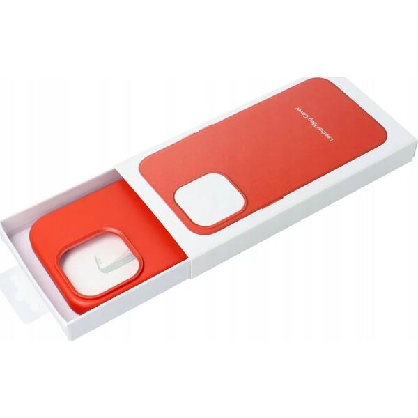 OEM Futerał LEATHER MAG COVER kompatybilny z MagSafe do IPHONE 16 Plus czerwony 14243419 5903396310539