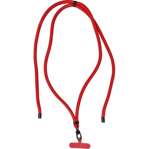 OEM Zawieszka SWING (8mm) do telefonu z regulacją długości / długość sznura 165cm (max 82,5cm w pętli) / na ramię lub szyję - czerwony 14243473 5903396322082