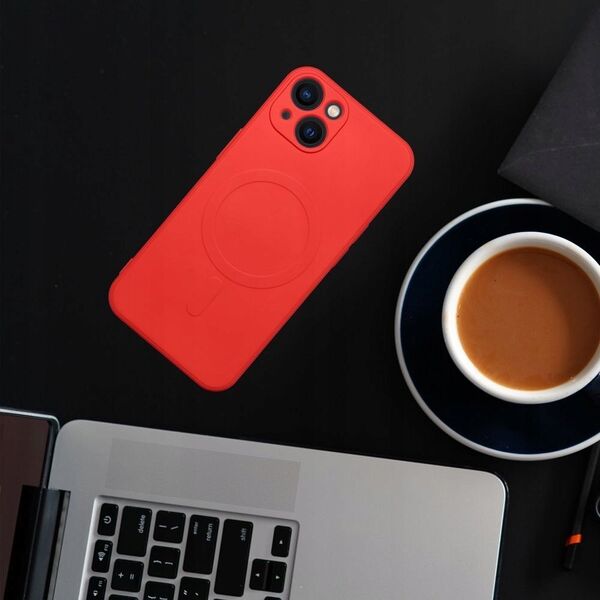 OEM Futerał SILICONE MAG COVER kompatybilny z MagSafe do IPHONE 16 Pro Max czerwony 14243591 5903396325243