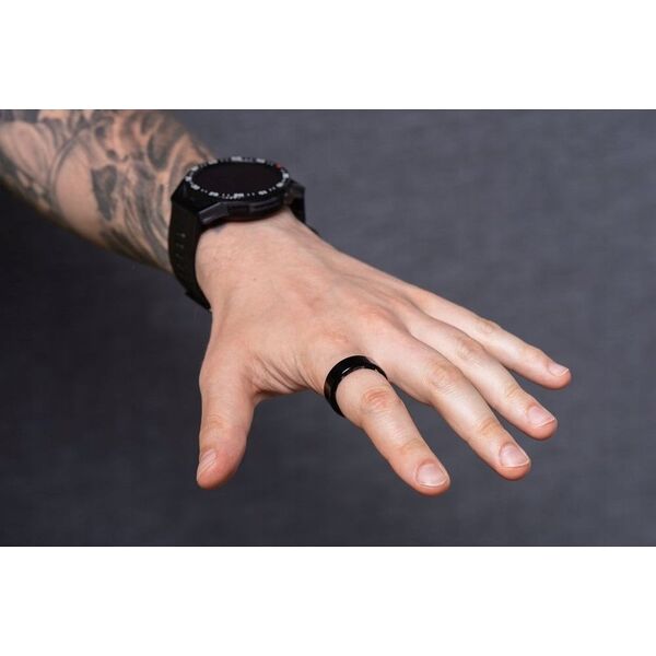 Smartwatch OEM Smart Ring R11M- inteligentny pierścień ze stali ze stacją ładującą rozmiar 7 (17,3mm) czarny 14243627 5903396322822