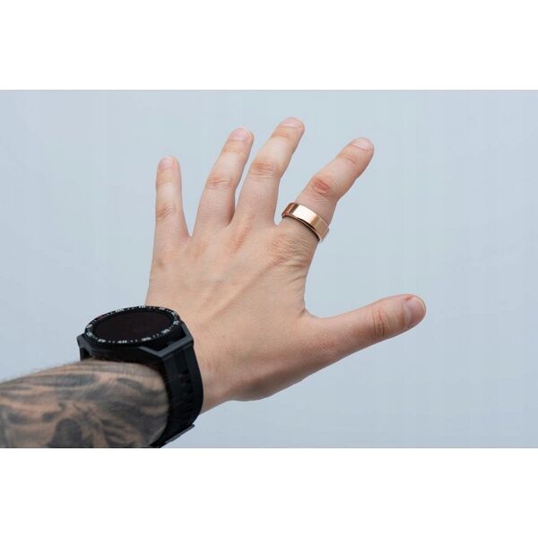 Smartwatch OEM Smart Ring R11M- inteligentny pierścień ze stali ze stacją ładującą rozmiar 12 (21,4mm) złoty 14243639 5903396324444