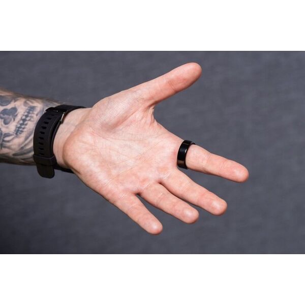 Smartwatch OEM Smart Ring R11M- inteligentny pierścień ze stali ze stacją ładującą rozmiar 8 (18,1mm) czarny 14243662 5903396322839