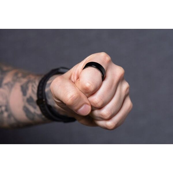 Smartwatch OEM Smart Ring R11M- inteligentny pierścień ze stali ze stacją ładującą rozmiar 8 (18,1mm) czarny 14243662 5903396322839