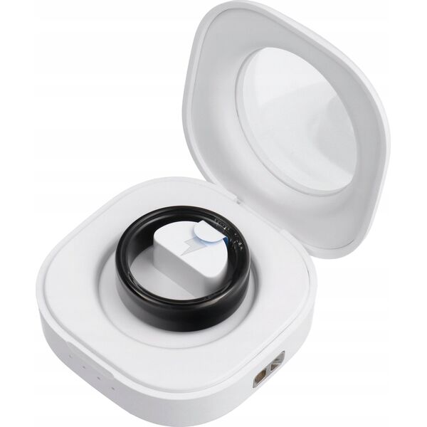 Smartwatch OEM Smart Ring R11M- inteligentny pierścień ze stali ze stacją ładującą rozmiar 10 (19,8mm) czarny 14243667 5903396322853