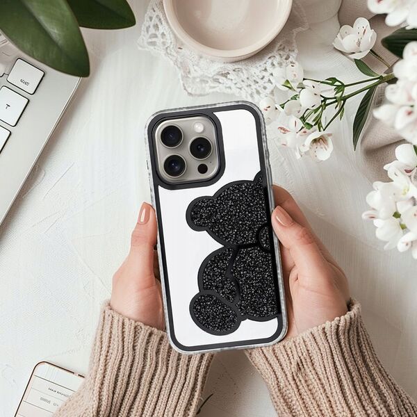 OEM Futerał TEDDY BEAR do IPHONE 12 MINI czarny 14243685 5903396326684