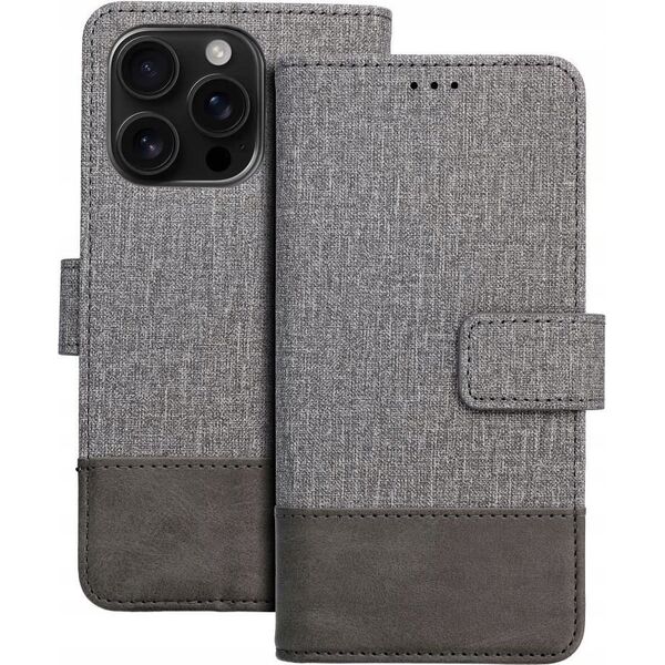 OEM Kabura GOMMA Book do IPHONE 16 Pro szary 14243703 5903396327483