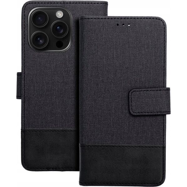 OEM Kabura GOMMA Book do IPHONE 16 czarny 14243734 5903396327407