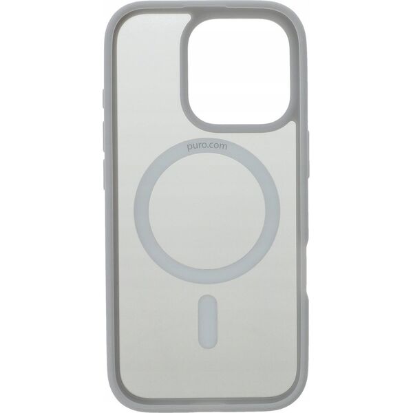 Puro Etui silikonowe Puro Gradient MagSafe do iPhone 16 Pro - srebrne 14244319 8018417485350