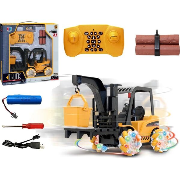 LeanToys Zdalnie Sterowany Wózek Widłowy Obrót 360 stopni Świecące Koła 14249955 5904665998069