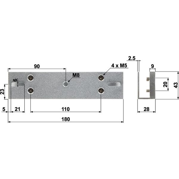 Dahua Technology UCHWYT TYPU U ASF280U-V1 DAHUA 14252528 5902887092916