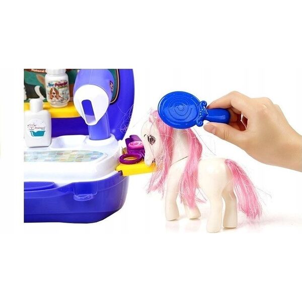 LeanToys Zestaw Fryzjerski Kucyk w Walizce Salon Konika LEAN Toys 14252601 5905884457269