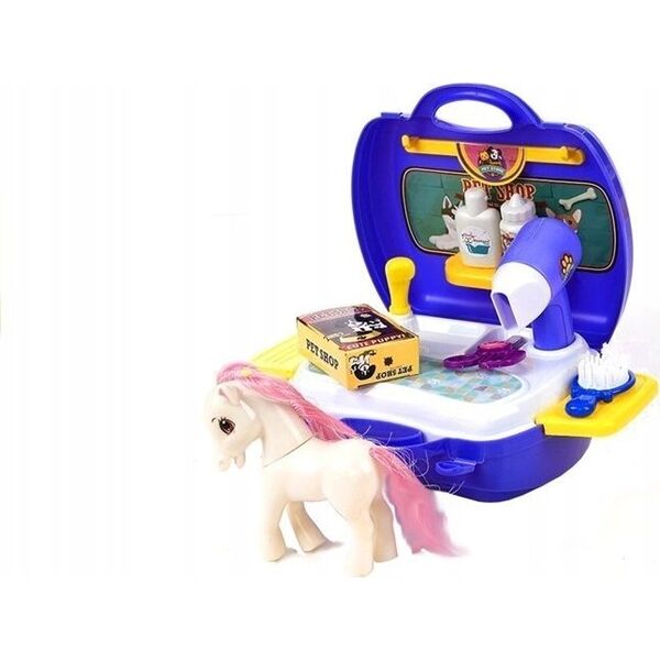 LeanToys Zestaw Fryzjerski Kucyk w Walizce Salon Konika LEAN Toys 14252601 5905884457269