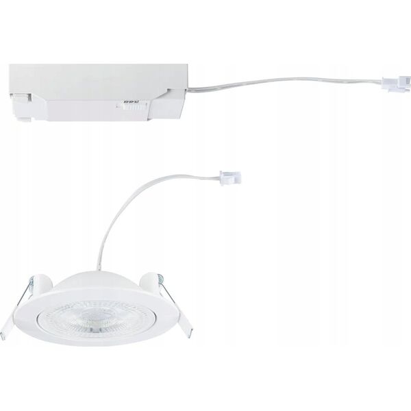 Paulmann Oprawa do wbudowania ANMUS LED DIM 5W 700lm 105mm 2700K-6500K IP20 230V biały / aluminium 14253336 4000870922538