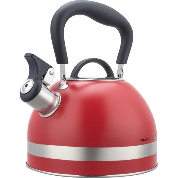 KingHoff CZAJNIK 1,8L Z GWIZDKIEM KINGHOFF KH-1853 CZERWONY 14253832 5908287218536