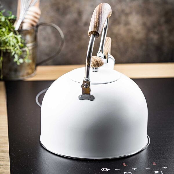 KingHoff CZAJNIK 2,5L Z GWIZDKIEM KINGHOFF KH-1860 BIAŁY 14253837 5908287218604
