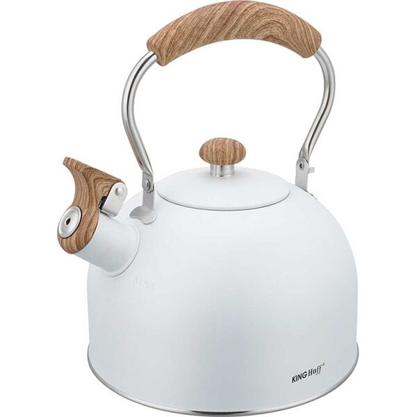 KingHoff CZAJNIK 2,5L Z GWIZDKIEM KINGHOFF KH-1860 BIAŁY 14253837 5908287218604