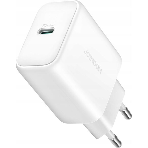 Ładowarka Joyroom Ładowarka Joyroom JR-TCF24 sieciowa USB-C PD 30W QC SFC - biała + kabel USB-C 1m 14254253 6956116724801