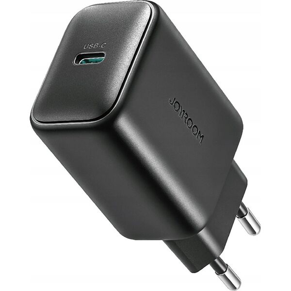 Ładowarka Joyroom Ładowarka Joyroom JR-TCF23 sieciowa USB-C 25W SFC / PPS / PD - czarna + kabel USB-C / USB-C 1m 14254270 6956116723453