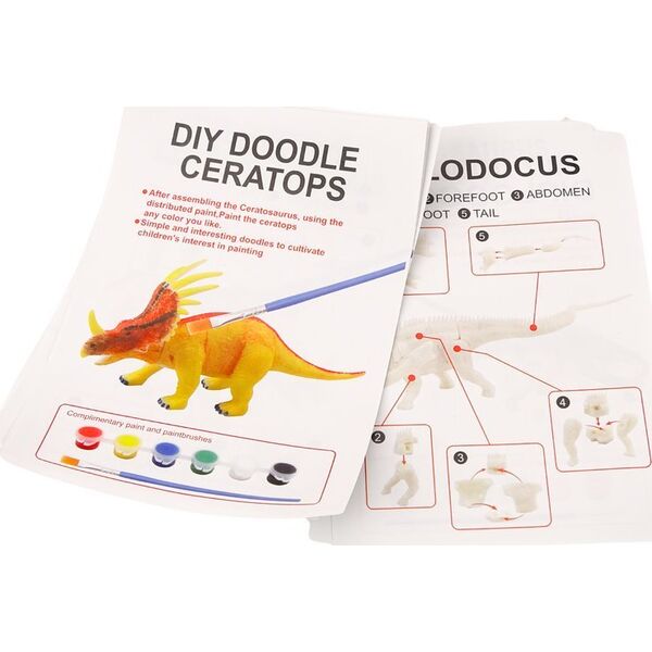 LeanToys Jajo Z Dinozaurami Do Malowania Farbki Pędzelki DIY Zielony LEAN Toys 14255161 5905991020509
