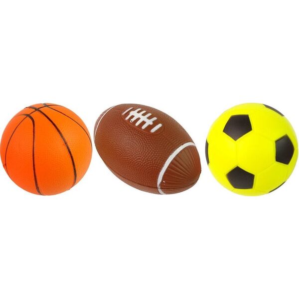 LeanToys Zestaw Miękkich Piłek Sportowych 3w1 Piłka Nożna Koszykówka LEAN Toys 14255172 5905214974299