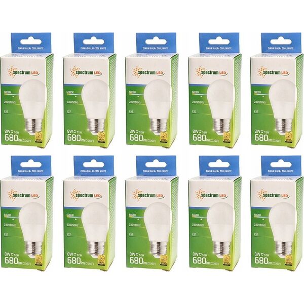 SpectrumLED LED Kulka E27 230V 8W CW Spectrum 14265399 5904433142076