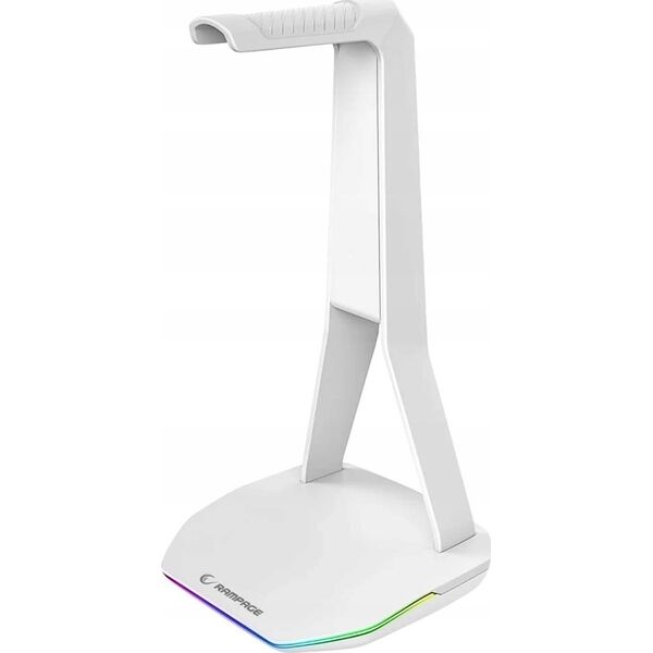 Rampage Rampage Tower T14 Stojak na słuchawki, gamingowy RGB, hub 2x USB, biały 14265522 8680096125614