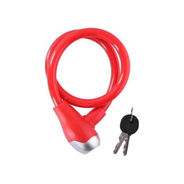 Dunlop Dunlop - Zapięcie do roweru spiralne na klucz 65 cm (Czerwony) 14265661 5904501203364