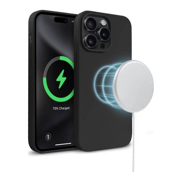 Crong Crong Color Cover Magnetic - Etui iPhone 15 Pro MagSafe (czarny) 14265863 5904310704472