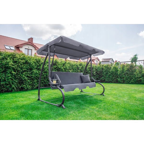 Funfit Huśtawka ogrodowa "Relax Plus" szara 14267644 5902759975408