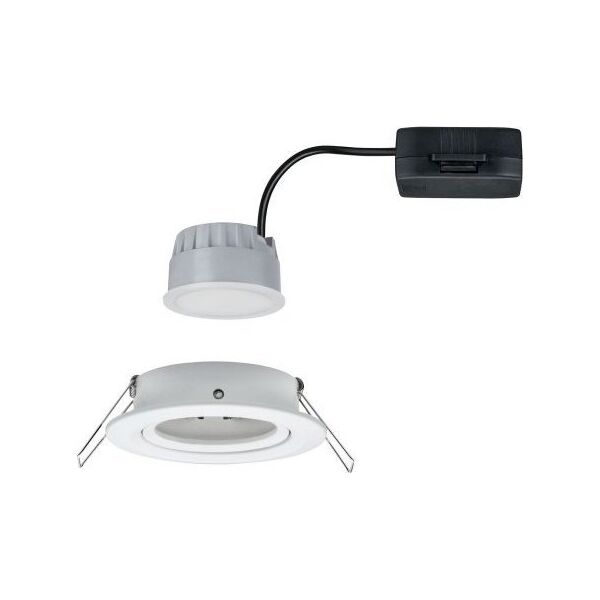 Paulmann Oprawa do wbudowania NOVA COIN LED DIM wychylna 6W 470lm 84mm 2700K IP23 230V biały mat 14268119 4000870934845