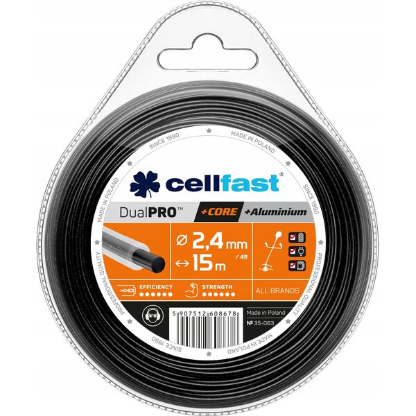 Cellfast C.ŻYŁKA TNĄCA Z RDZENIEM 2,4*15m OKRĄGŁA 14268186 5907512608678