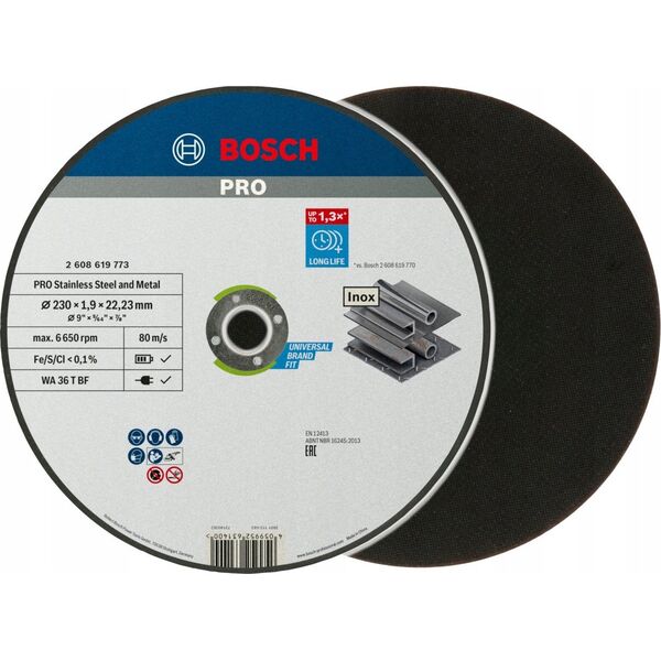 Bosch BOSCH TARCZA MET.230mm x 1,9mm x 22mm STANDARD FOR INOX 14268334 4059952631400