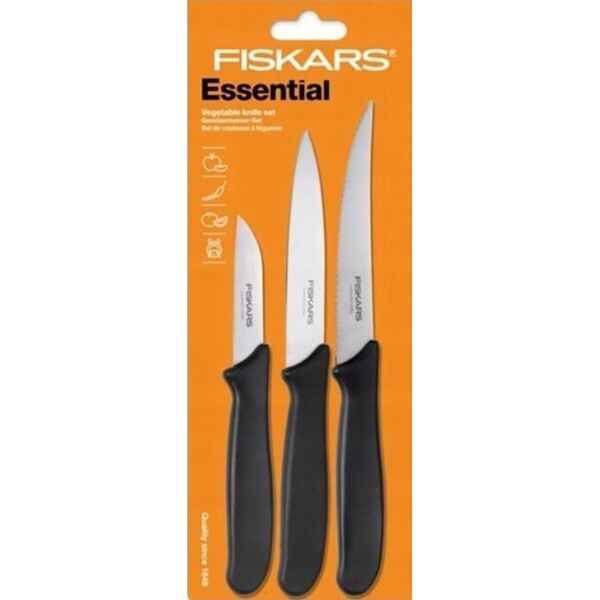 Fiskars FISKARS ZESTAW 3 NOŻY DO WARZYW ESSENTIAL 14268610 6424002015635