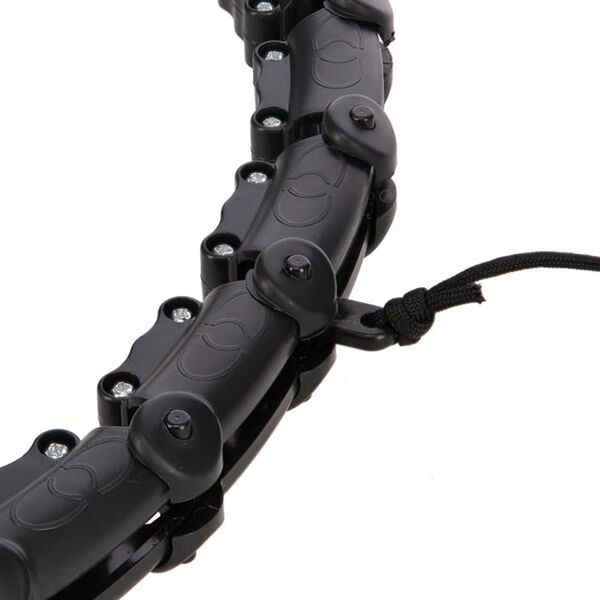 HMS ZESTAW HULA HOP HHW11 BLACK Z WYPUSTKAMI I OBCIĄŻNIKIEM + PAS BR163 BLACK PLUS SIZE HMS 14274675 5907695557695