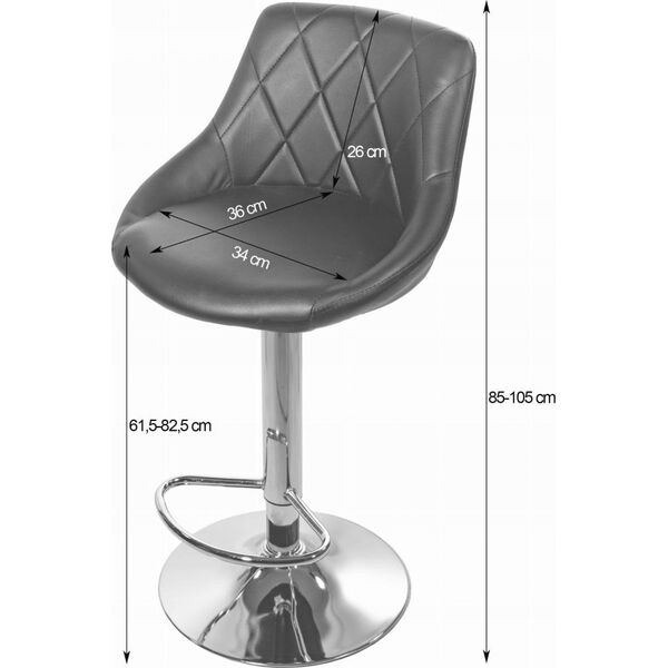 Leobert Hoker KAST - ekoskóra czarny / baza chrom 14275742 5903332064120