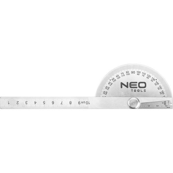 Neo Kątomierz z linijką 100 mm, stal nierdzewna 14286439 5907558471830