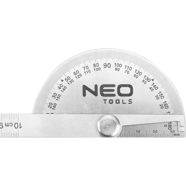 Neo Kątomierz z linijką 100 mm, stal nierdzewna 14286439 5907558471830