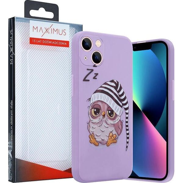 Maxximus MX OWL SLEEPY IPHONE 12 PRO PURPLE / FIOLETOWY 14289879 5901313075448