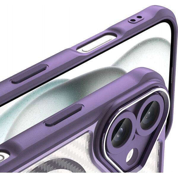 Hurtel Etui silikonowe Leading Series MagSafe do iPhone 16 - fioletowe 14295408 5907769365133
