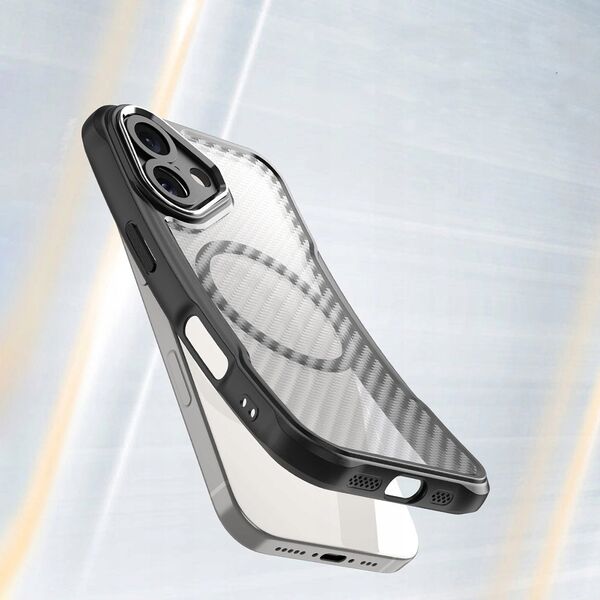 Hurtel Etui silikonowe Leading Series MagSafe do iPhone 16 - czarne 14295438 5907769365058