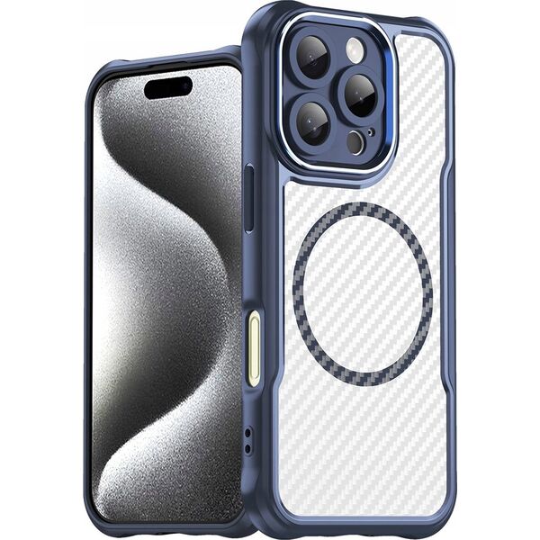 Hurtel Etui silikonowe Leading Series MagSafe do iPhone 16 Pro - niebieskie 14295440 5907769365119