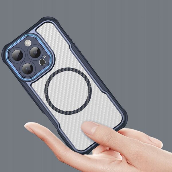 Hurtel Etui silikonowe Leading Series MagSafe do iPhone 16 Pro - niebieskie 14295440 5907769365119