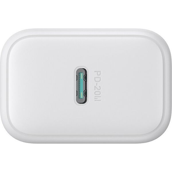 Ładowarka Joyroom Ładowarka Joyroom JR-TCF20 sieciowa USB-C PD 20W - biała + kabel USB-C / USB-C 1m 14295462 6956116723118