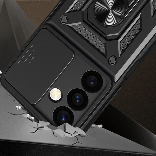 Hurtel Etui Hybrid Armor Camshield do Samsung Galaxy S24+ pancerne z osłoną na aparat - czarne 14295473 9145576285084