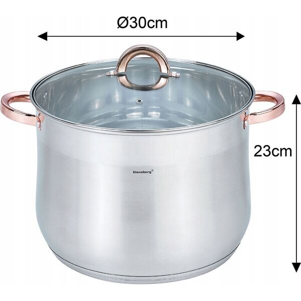Klausberg KLAUSBERG GARNEK GASTRO Z POKRYWĄ 30cm 16L KB-7796 14387608 5908287277960