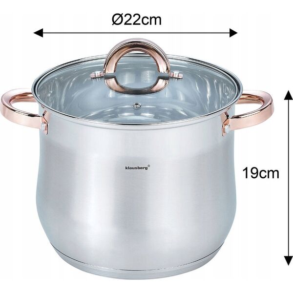 Klausberg KLAUSBERG GARNEK GASTRO Z POKRYWĄ 22cm 7L KB-7792 14387793 5908287277922