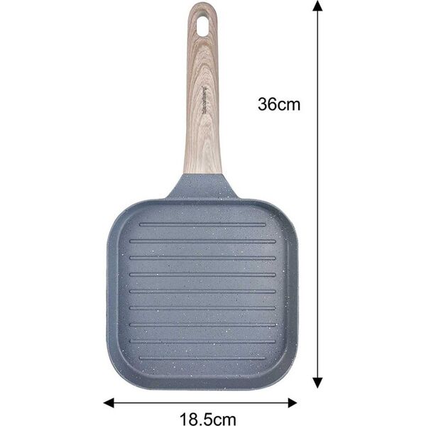 Patelnia Klausberg PATELNIA GRILLOWA 18 X 18CM MARMURKOWA KLAUSBERG KB-7811 SZARA 14392960 5908287278110